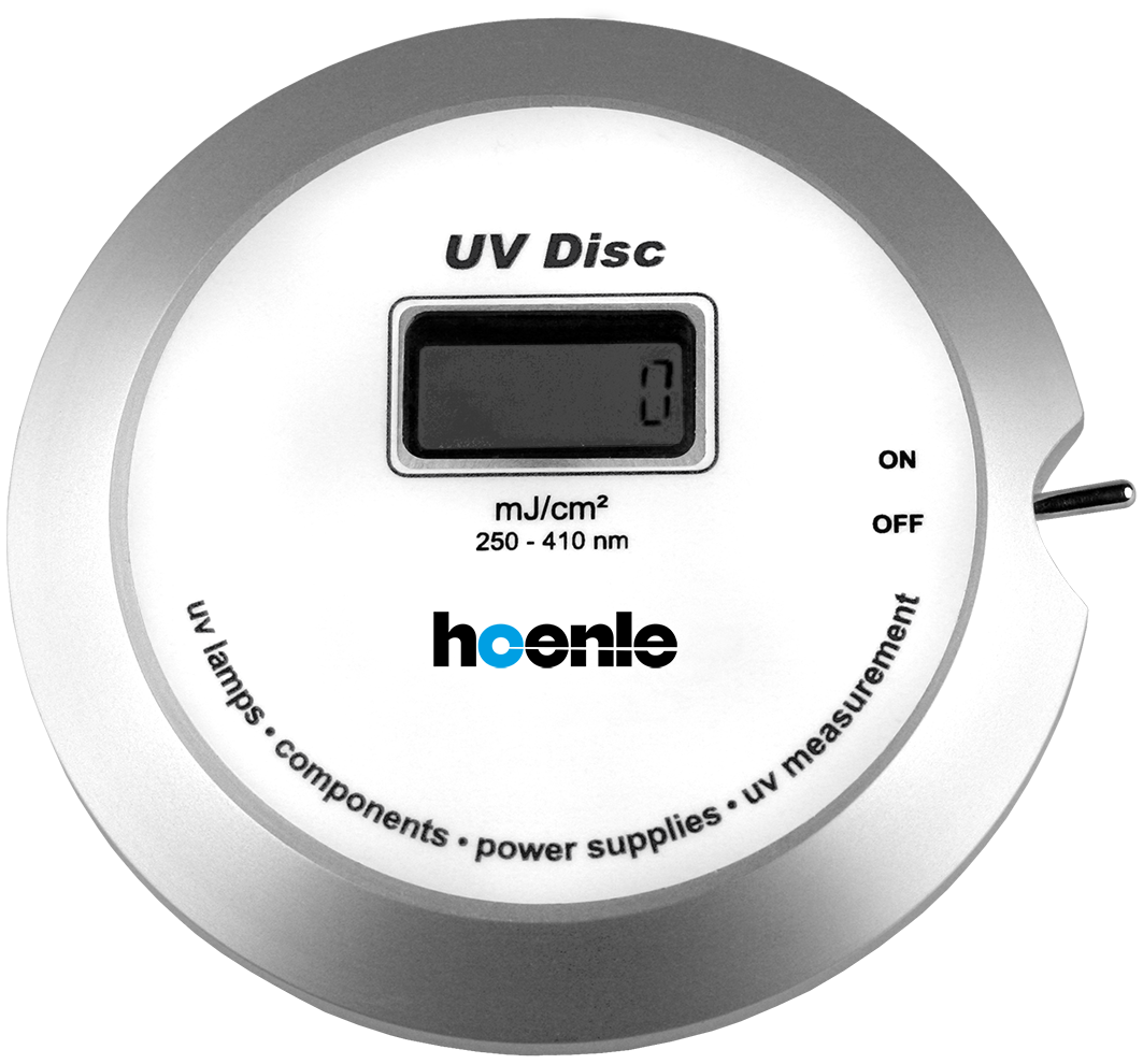 디스플레이가 있는 UVA, UVB, UVC 및 LED 광원의 UV 선량 측정용 UV Disc 휴대용 측정기